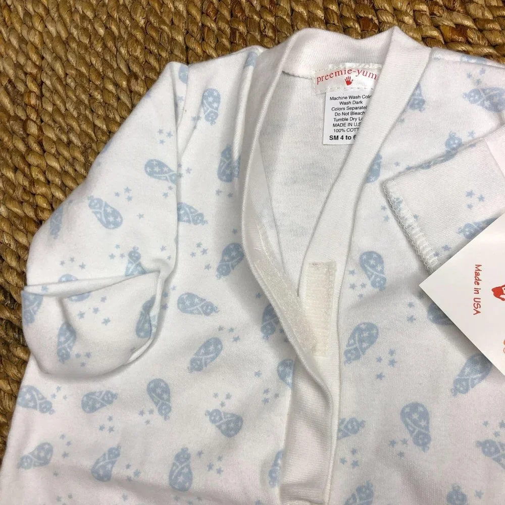 NWT Preemie Sac Gown‎ Baby Boy Blue